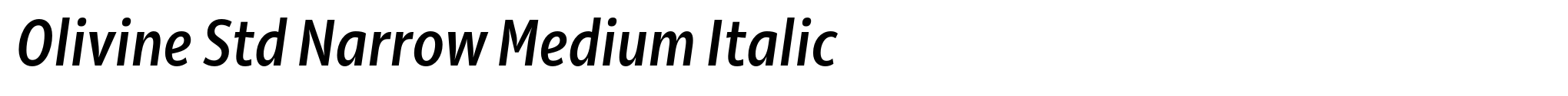 Olivine Std Narrow Medium Italic image